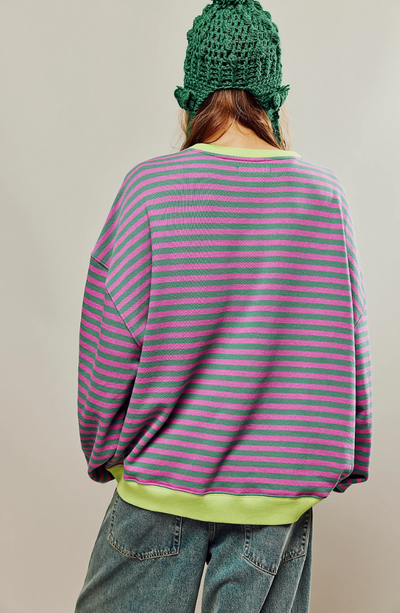 Athena™ -  Striped Oversized Jumper