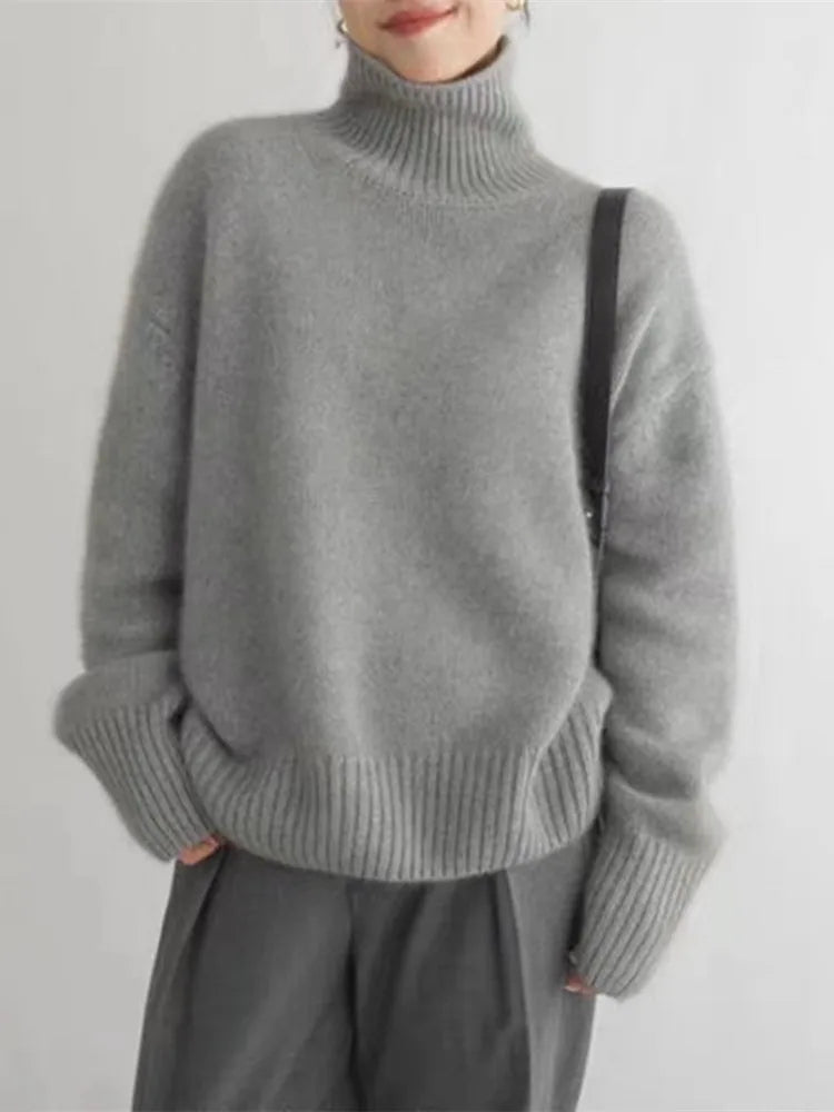 Milena™ - Comfortable Knitted High-Neck Jumper