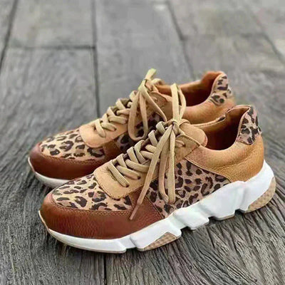 Femke™ - Comfortable Leopard Print Trainers