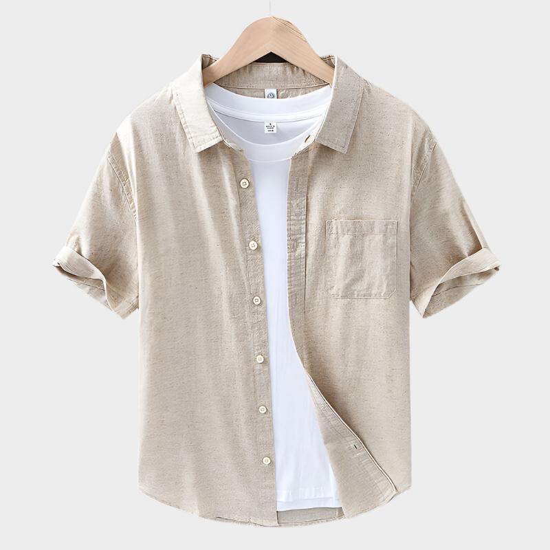 Rex™ - Short Sleeve Classic Linen Shirt