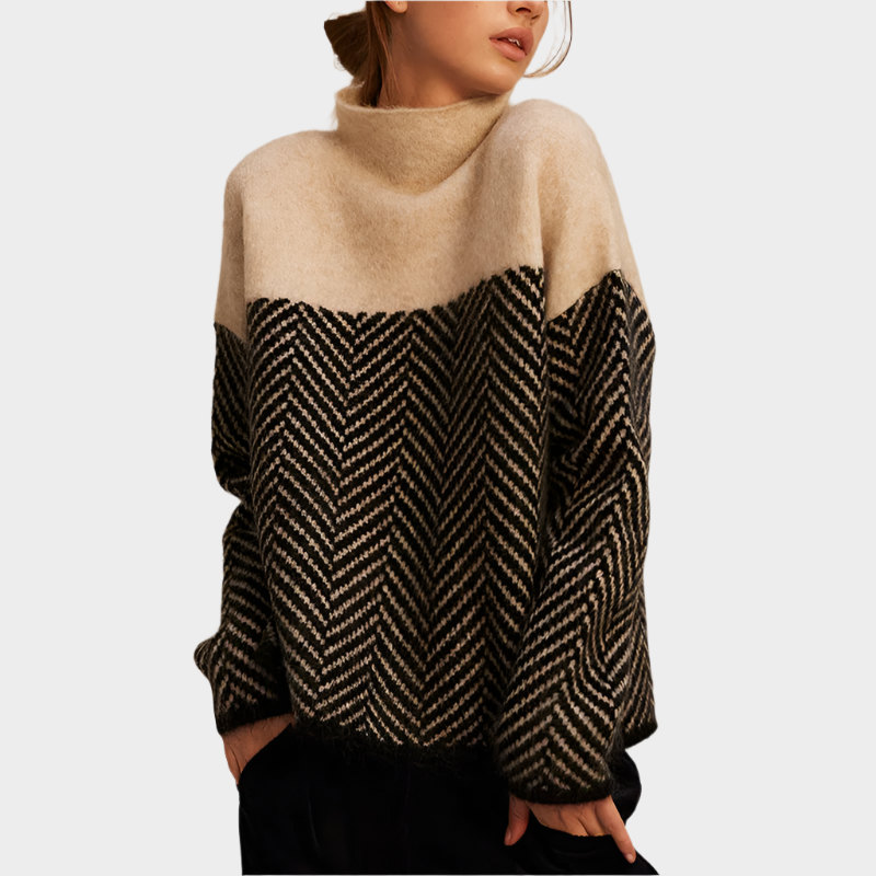 Scarlett™ - Herringbone Turtleneck