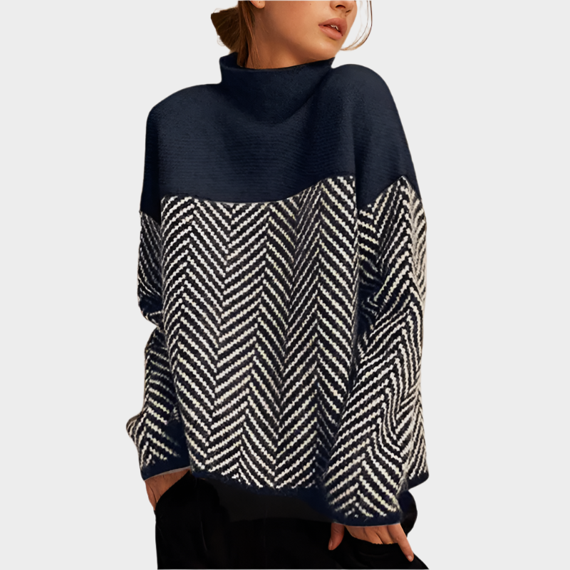 Scarlett™ - Herringbone Turtleneck