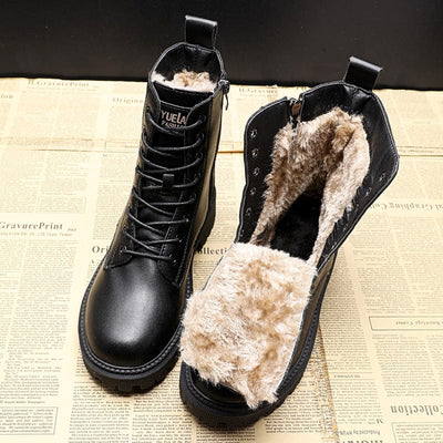 Irma™ - Black Leather Winter Boots