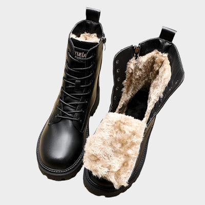 Irma™ - Black Leather Winter Boots