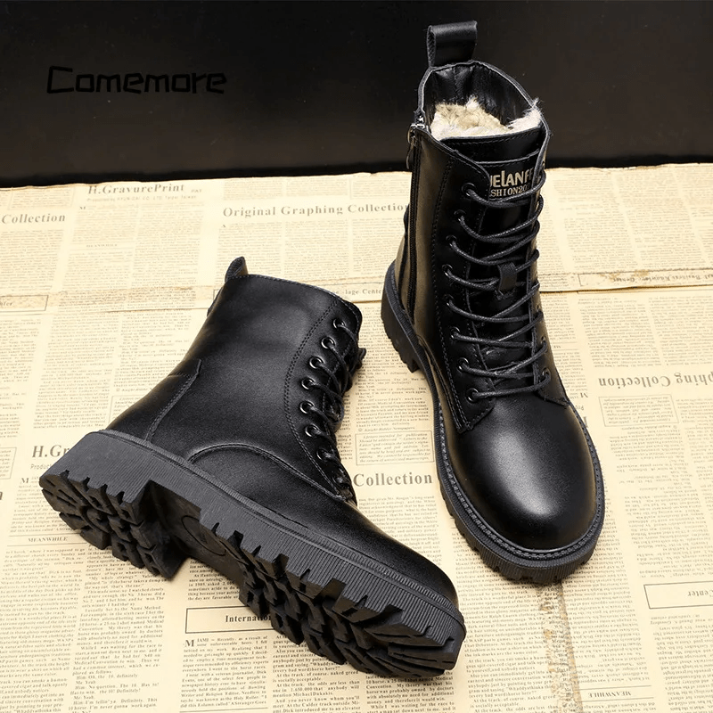 Irma™ - Black Leather Winter Boots