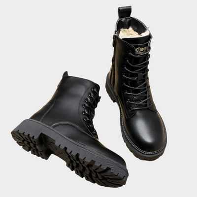 Irma™ - Black Leather Winter Boots