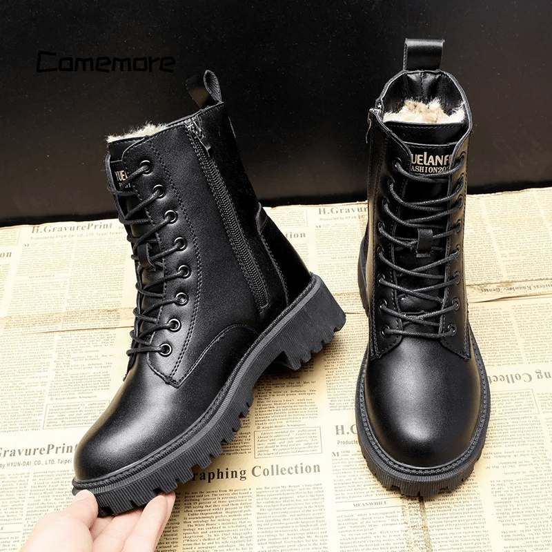 Irma™ - Black Leather Winter Boots