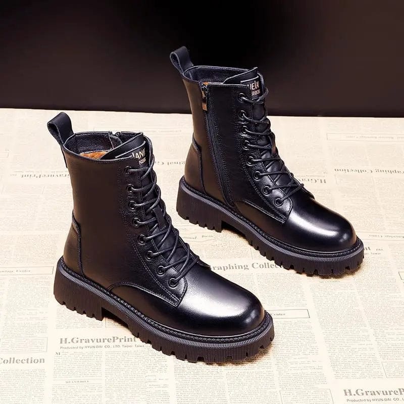 Irma™ - Black Leather Winter Boots