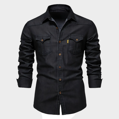 Wade™ - Double Pocket Cotton Denim Shirt